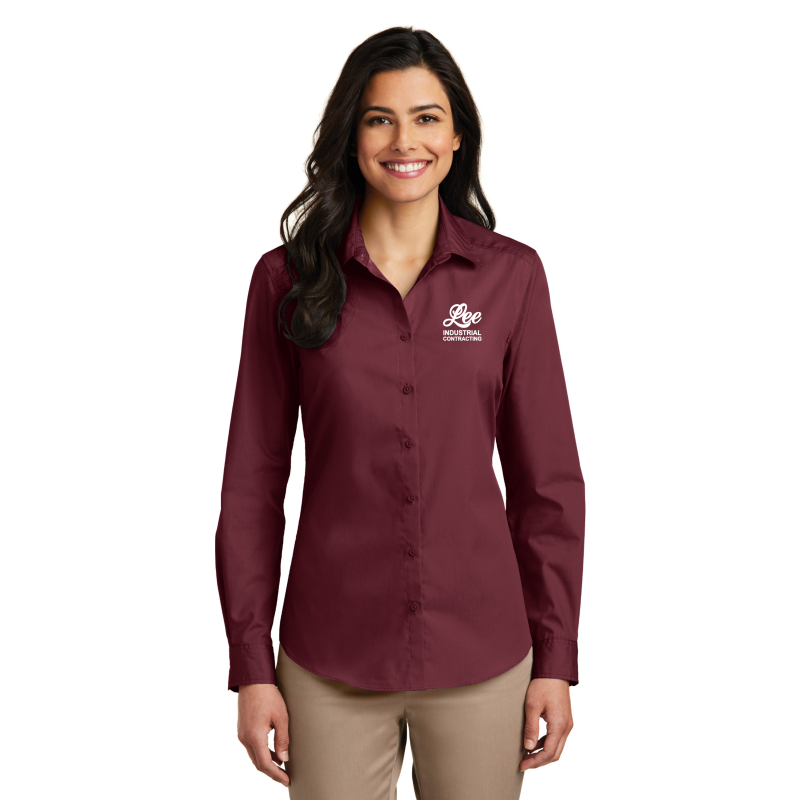 Port Authority® Ladies Long Sleeve Carefree Poplin Shirt - LW100
