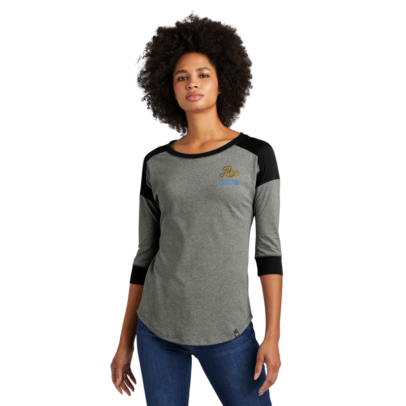 New Era® Ladies Heritage Blend 3/4-Sleeve Baseball Raglan Tee - LNEA104