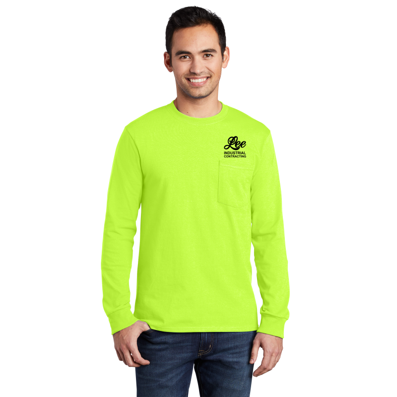 Port & Company® Long Sleeve Essential Pocket Tee - PC61LSP