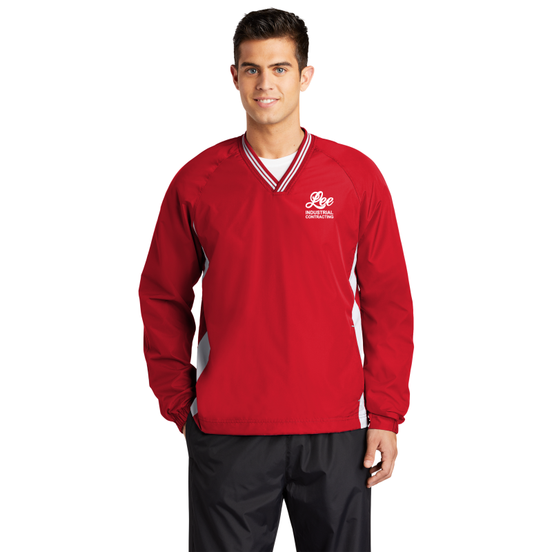 Sport-Tek® Tipped V-Neck Raglan Wind Shirt - JST62