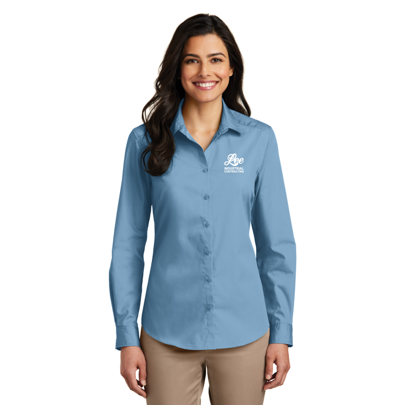 Port Authority® Ladies Long Sleeve Carefree Poplin Shirt - LW100