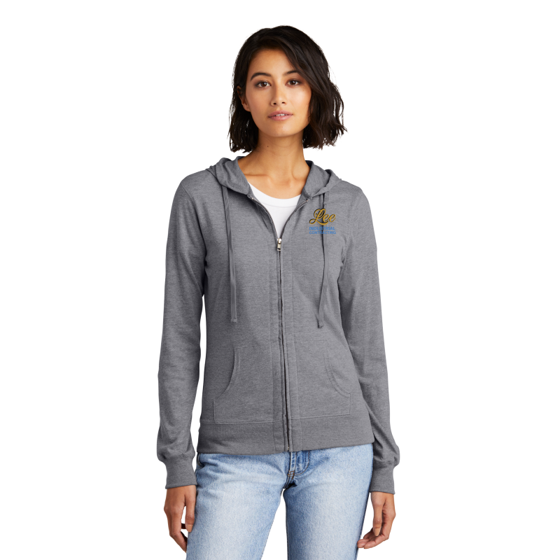 District ® Women’s Fitted Jersey Full-Zip Hoodie - DT2100