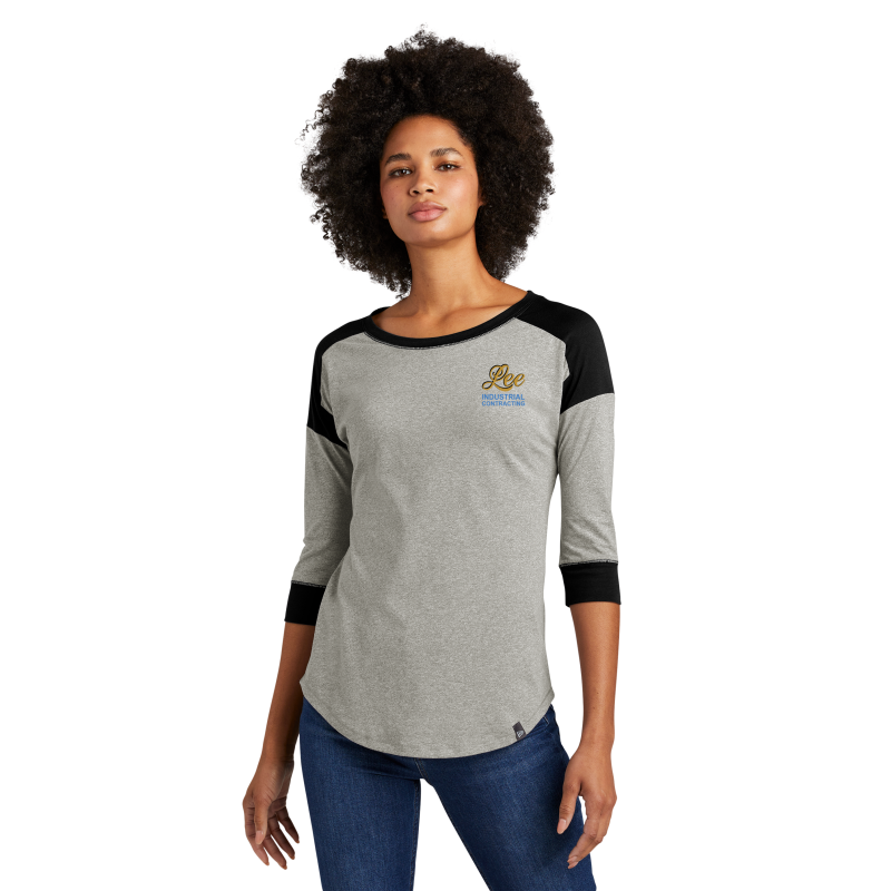 New Era® Ladies Heritage Blend 3/4-Sleeve Baseball Raglan Tee - LNEA104