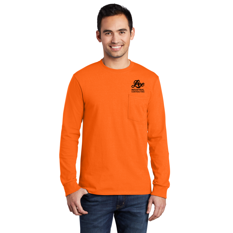 Port & Company® Long Sleeve Essential Pocket Tee - PC61LSP