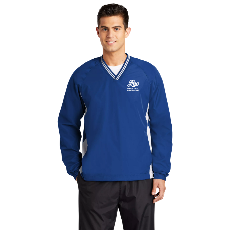 Sport-Tek® Tipped V-Neck Raglan Wind Shirt - JST62