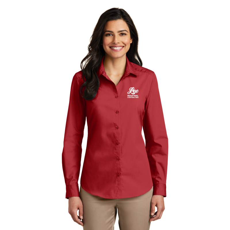 Port Authority® Ladies Long Sleeve Carefree Poplin Shirt - LW100