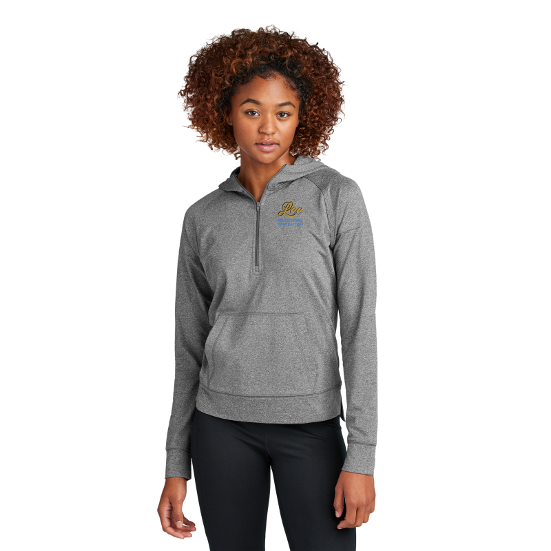 Sport-Tek® Ladies Sport-Wick® Stretch 1/2-Zip Hoodie - LST856