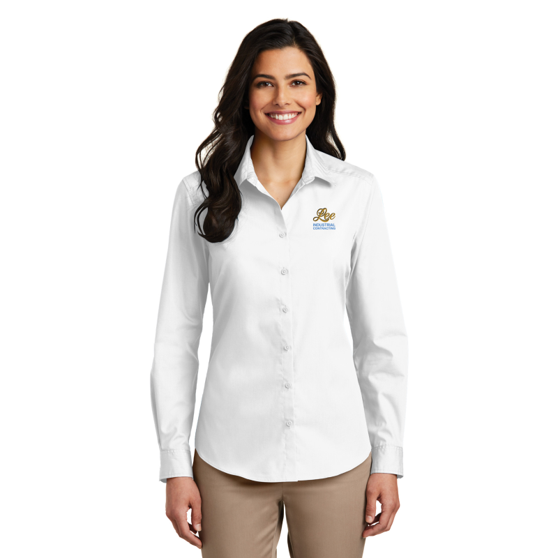 Port Authority® Ladies Long Sleeve Carefree Poplin Shirt - LW100