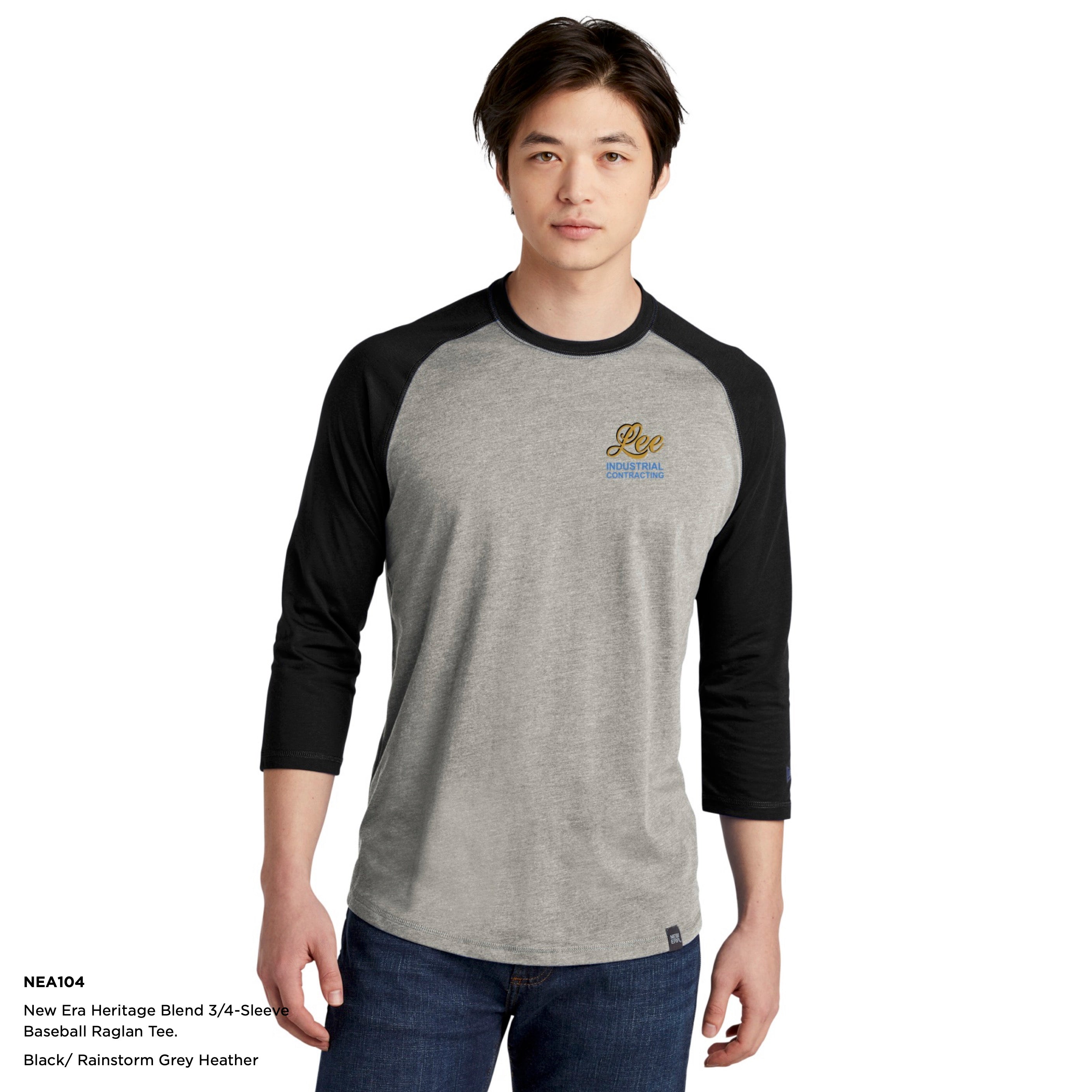 New Era® Heritage Blend 3/4-Sleeve Baseball Raglan Tee - NEA104