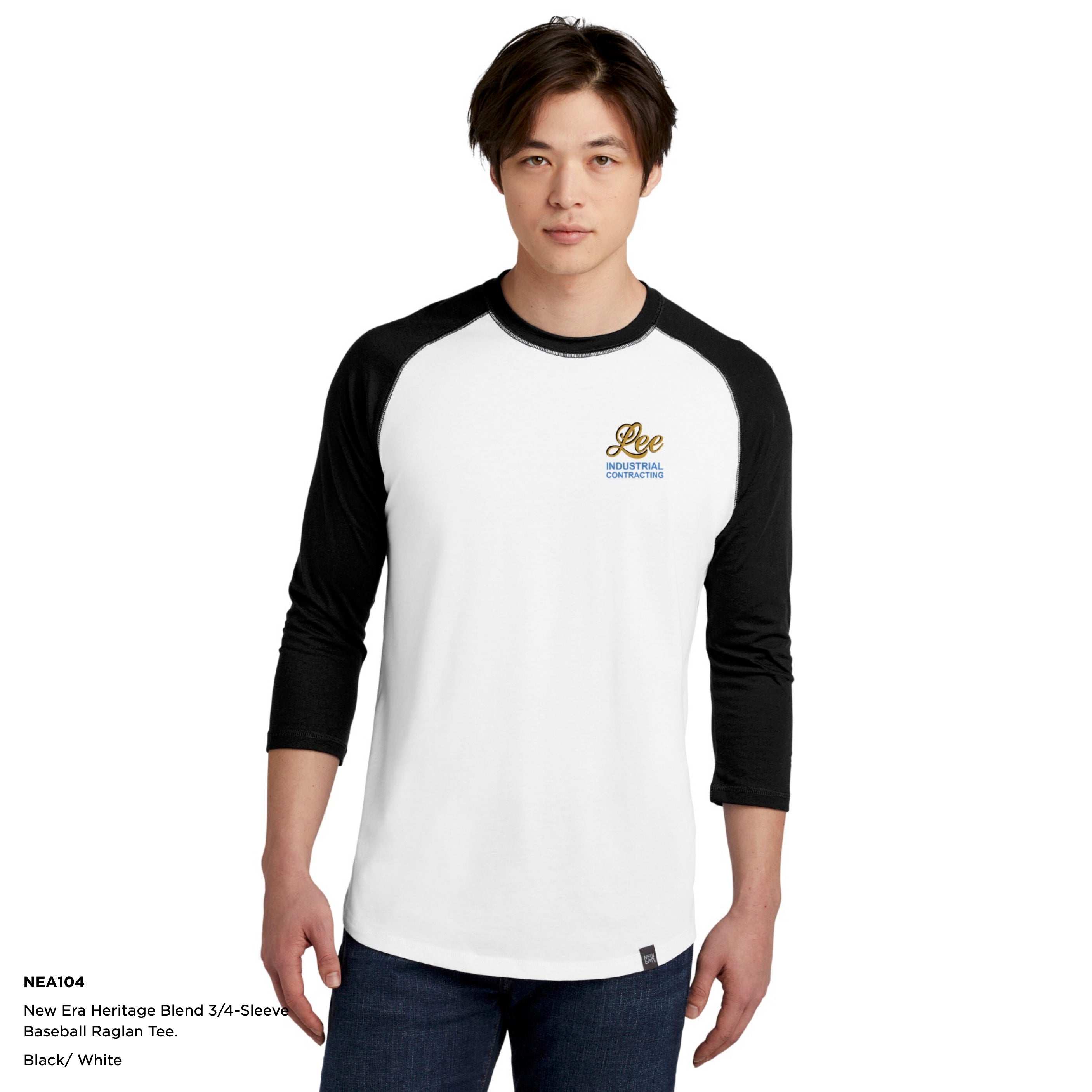 New Era® Heritage Blend 3/4-Sleeve Baseball Raglan Tee - NEA104