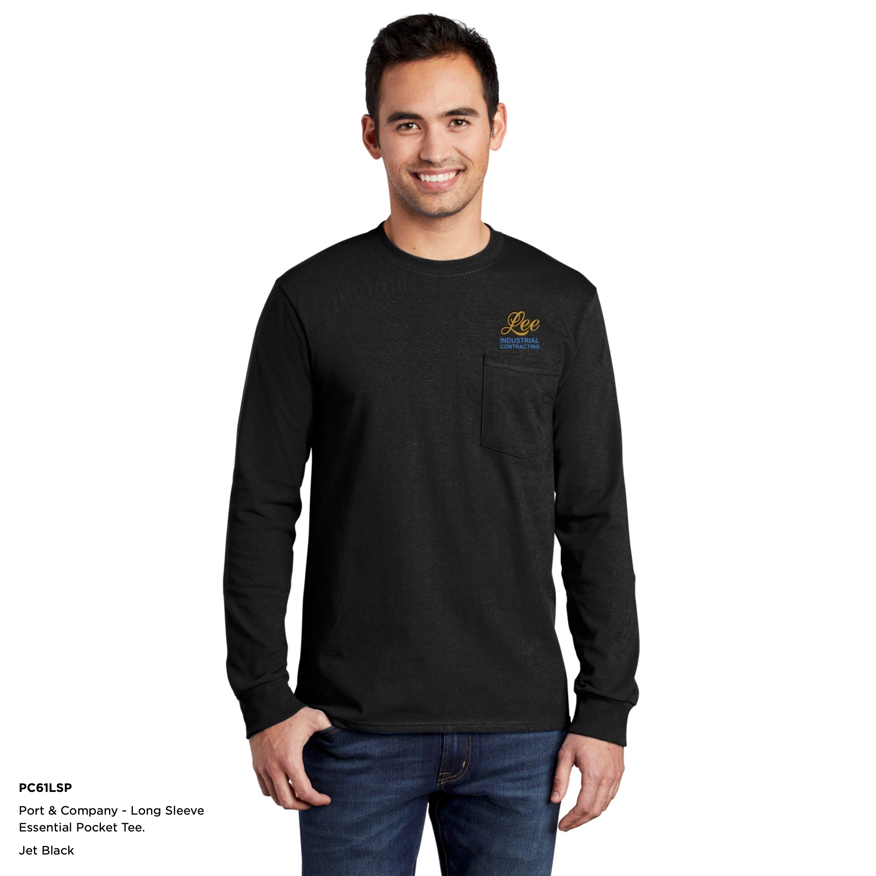 Port & Company® Long Sleeve Essential Pocket Tee - PC61LSP