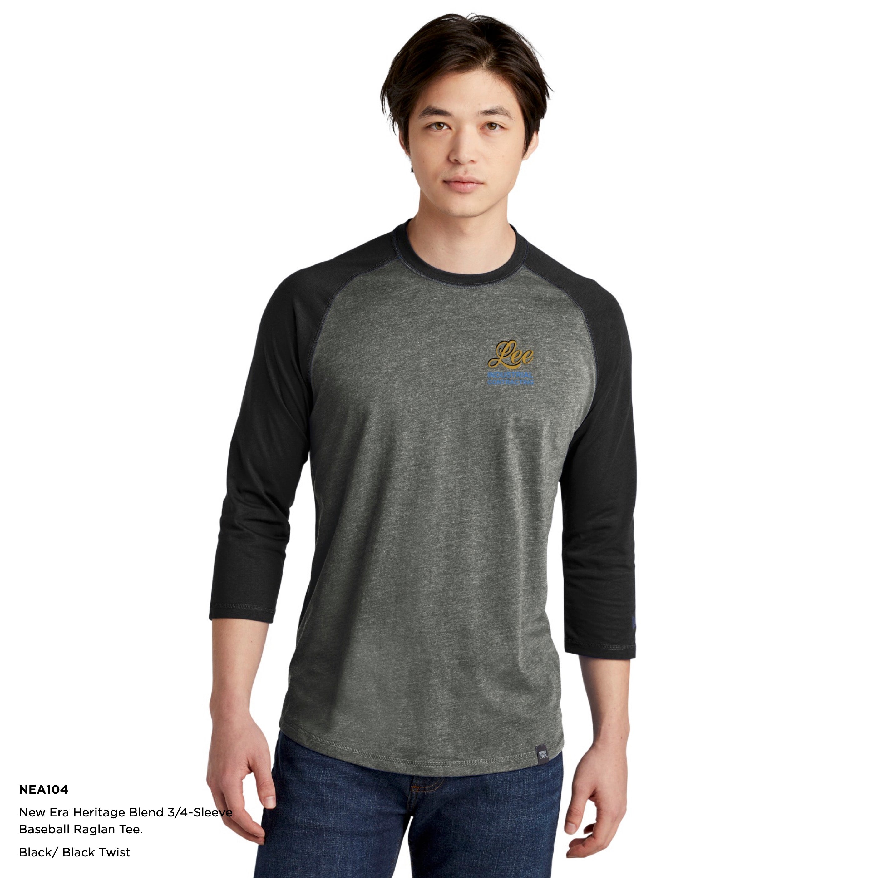New Era® Heritage Blend 3/4-Sleeve Baseball Raglan Tee - NEA104